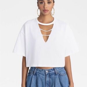 KBB by Kahlana White Cut-Out Women’s Top